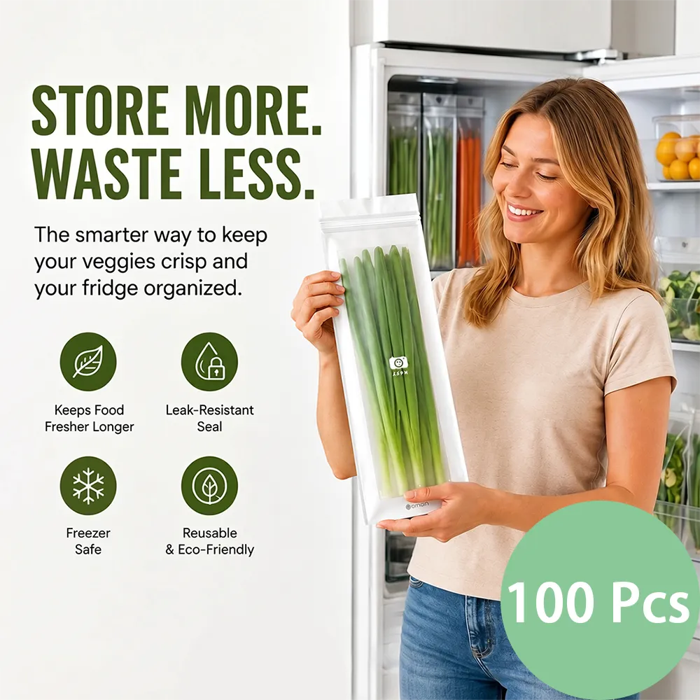 Reusable Long Food Storage Bags - Set of 50